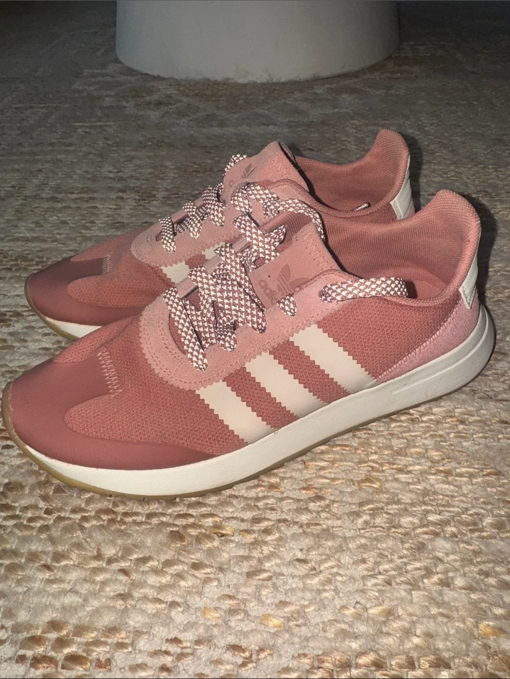 adidas Women’s Dusty Pink and Cream Retro Runner Sneakers